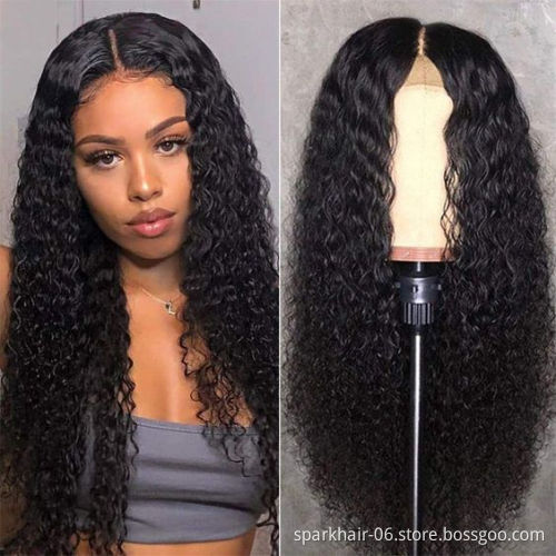 High Quality Raw Cambodian Hair Swiss Lace Wig For Black Women 100% Brazilian Virgin Cuticle Aligned Lace Front Human Hair Wig